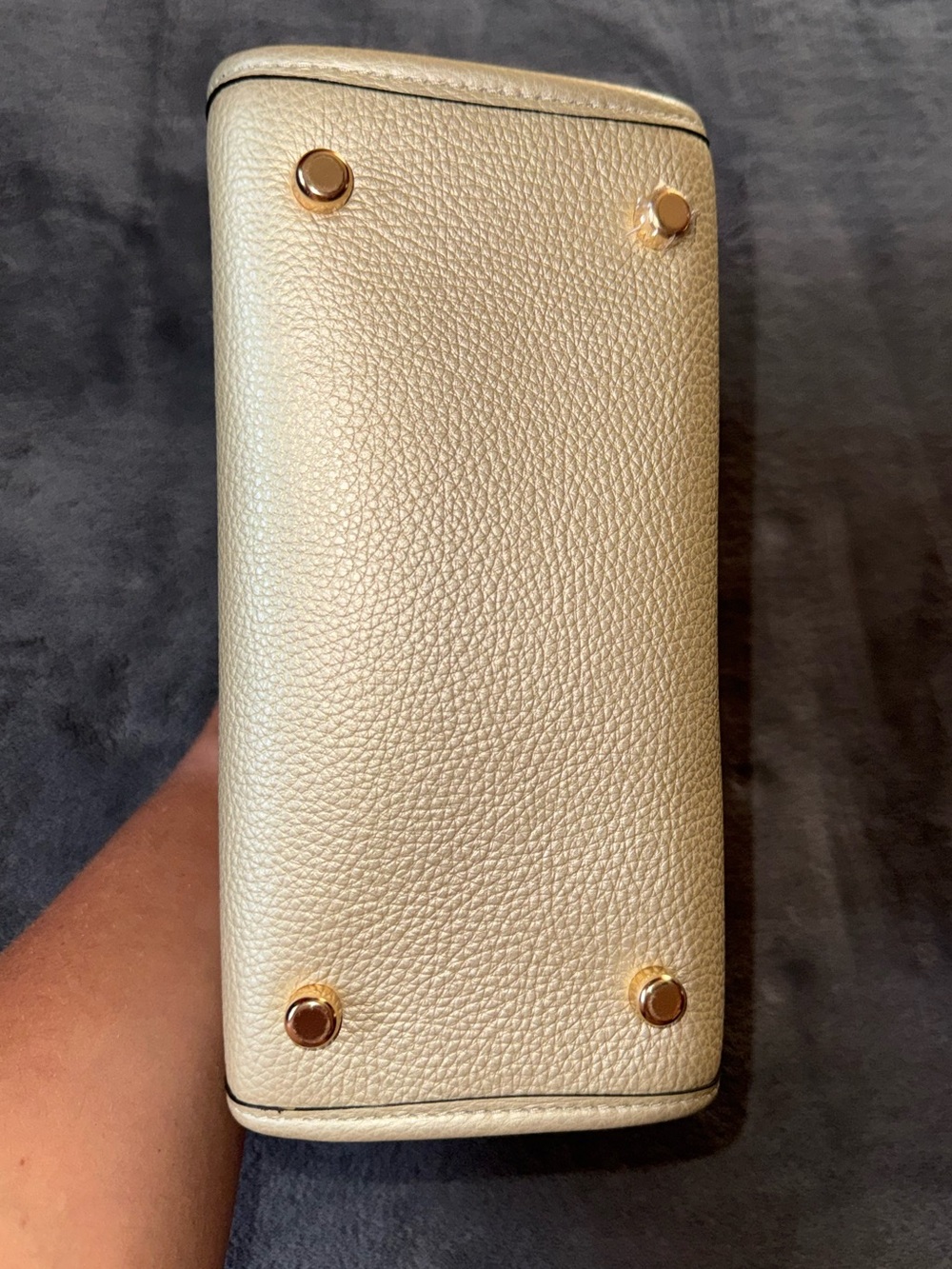 NWT COACH Mini Dempsey Tote 22 Signature Jacquard. Soft Gold/Khaki/Pink/Goldtone - Picture 4 of 13